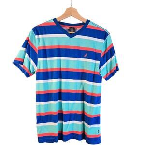 Nautica XL Men's Striped Multicolor T-shirt [0428]